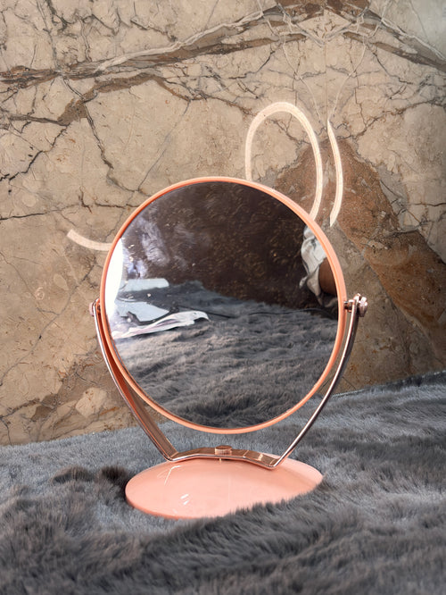 Compact Rotating Vanity Mirror with Organizer Bas